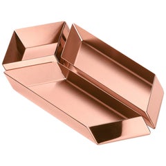 Ghidini 1961 Axonometry Small Parallelepiped Tray in Copper by Elisa Giovanni