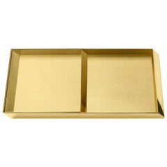 Ghidini 1961 Axonometry Trays Set in Polished Brass