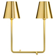 Ghidini 1961 Bio Table Lamp in Satin Brass by Aldo Cibic
