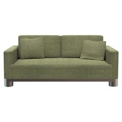 Ghidini 1961 Bold 2-Sitz-Sofa aus Stoff mit schwarzem Goldfuß von E. Giovannoni