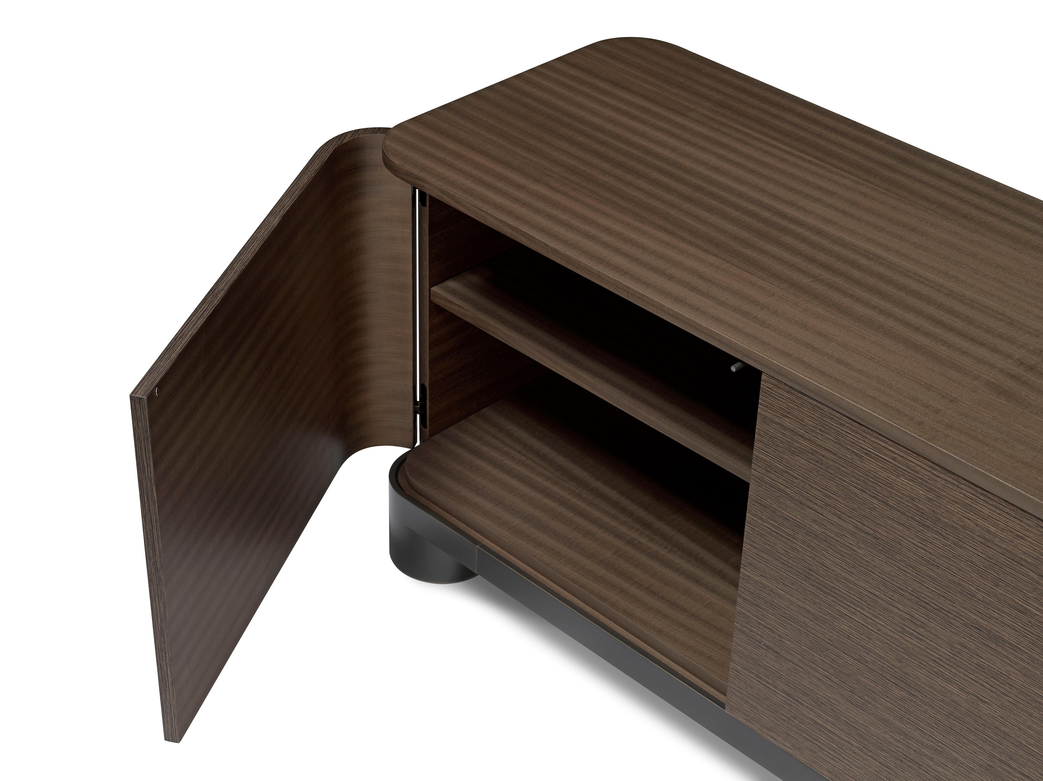 XXI secolo e contemporaneo Mobile da pranzo Ghidini 1961 in Wood e oro nero di E. Giovannoni in vendita
