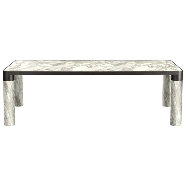 Ghidini 1961 Mesa grande de mármol calacatta y oro negro, E.Giovannoni
