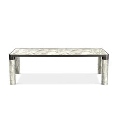 Ghidini 1961 Bold Medium Table in Marble Top and Black Gold, E.Giovannoni
