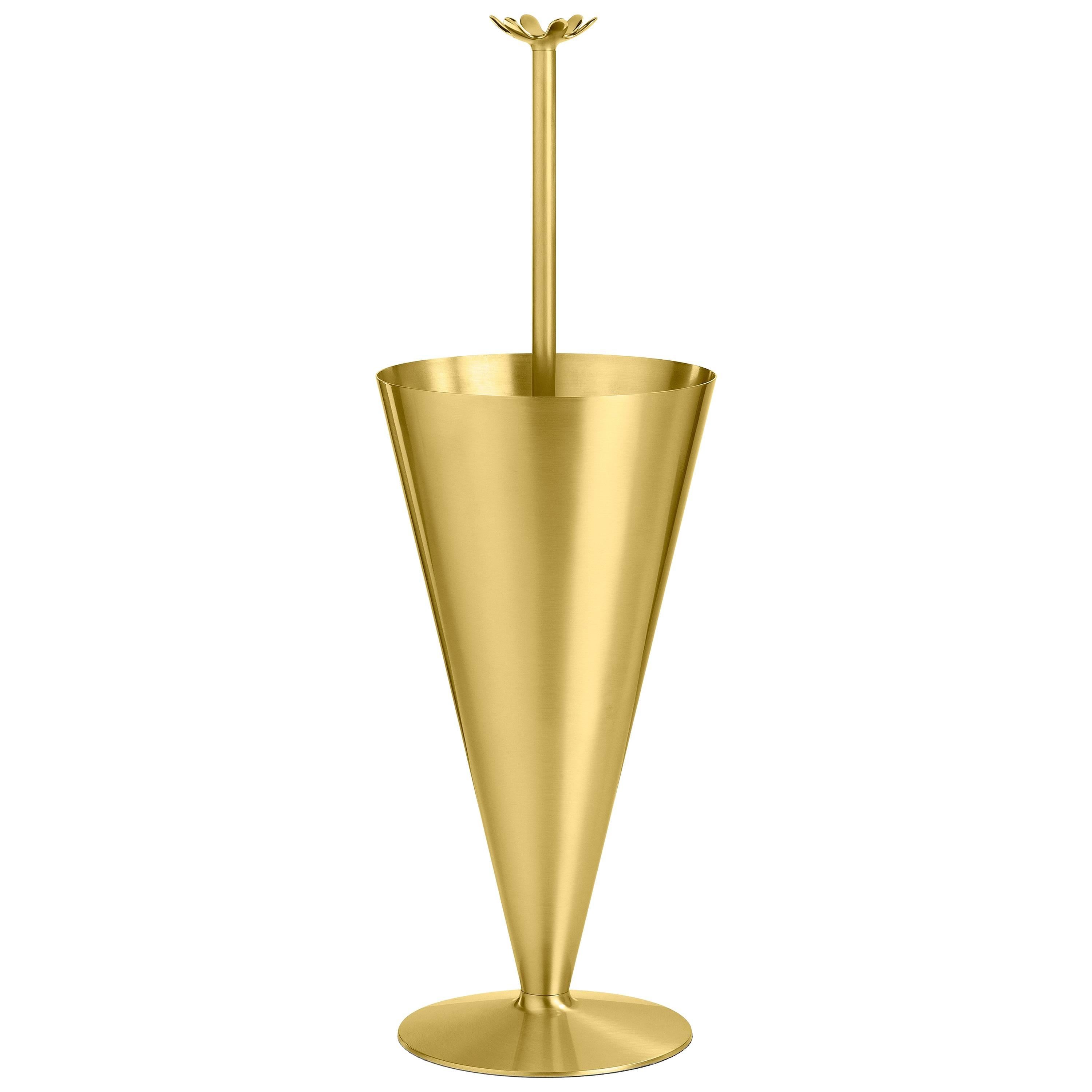 Porte-parapluies Butler en finition laiton satiné Ghidini 1961