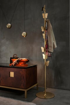 Ghidini 1961 Butterfly Coatrack in Brass by Richard Hutten
