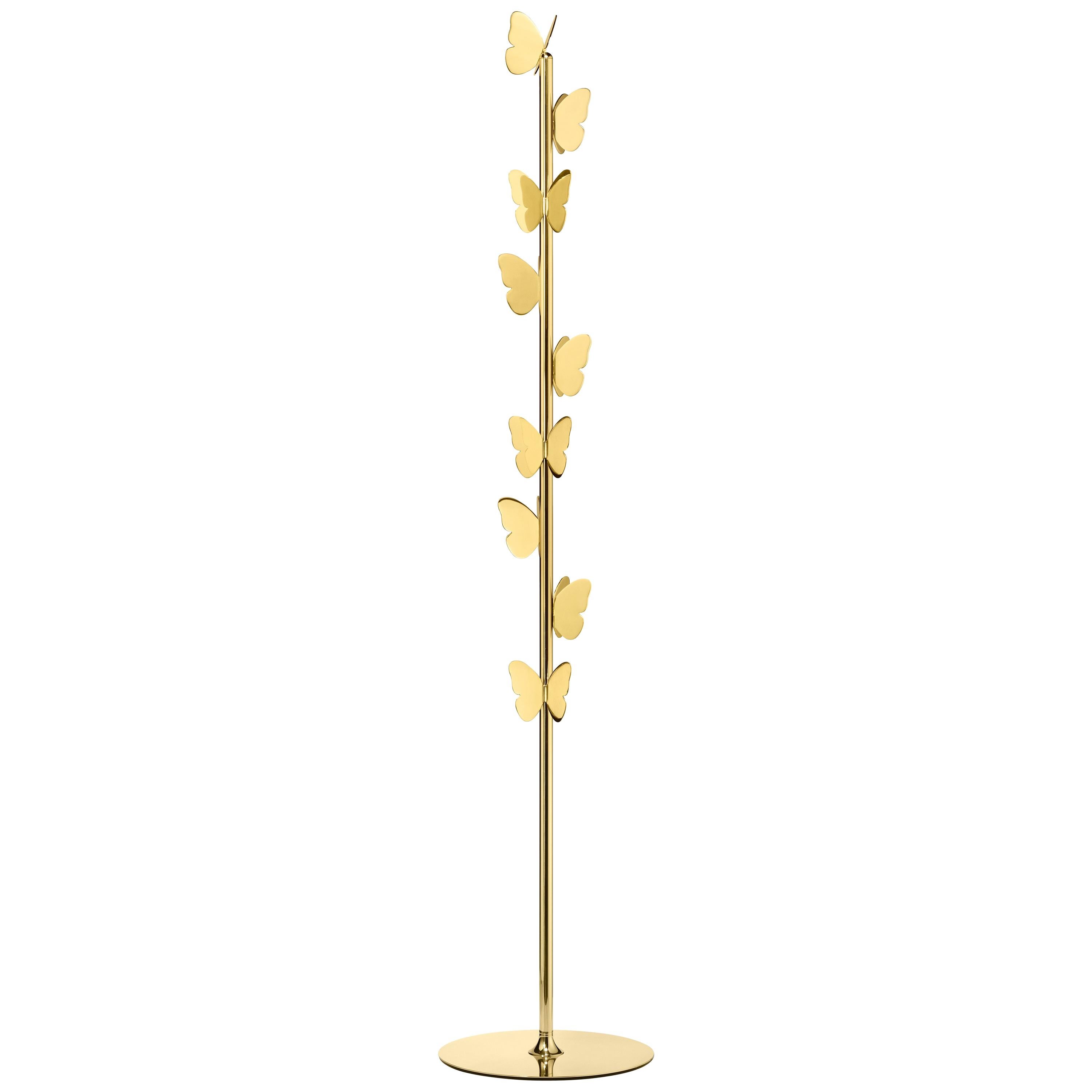 Ghidini 1961 Butterfly Coatrack in Brass by Richard Hutten
