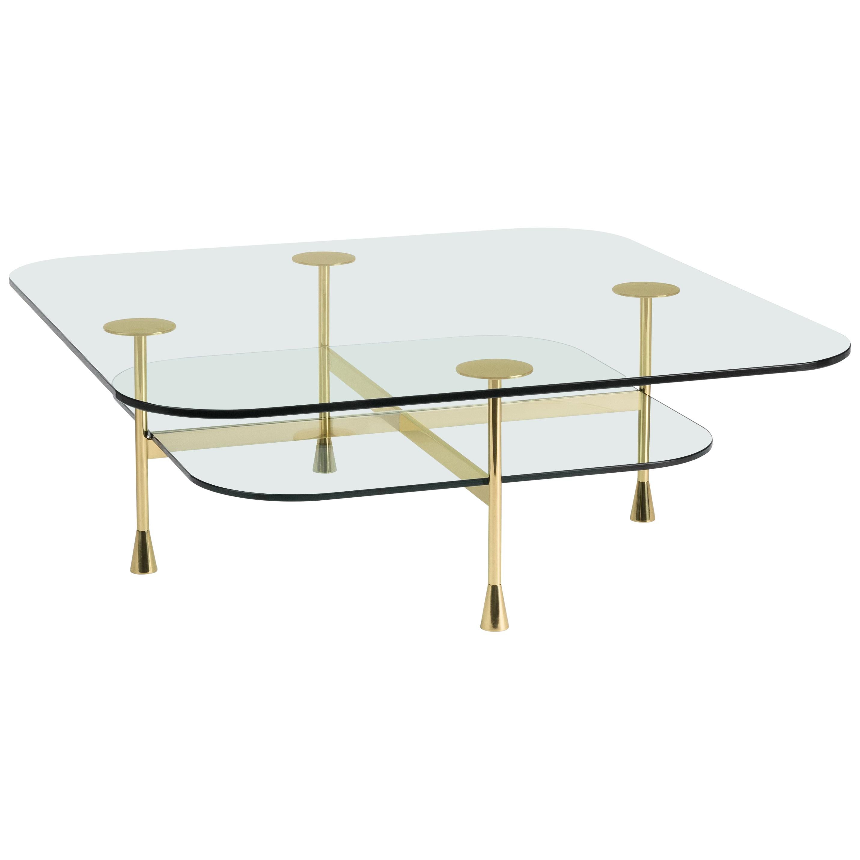 Ghidini 1961 Da Vinci Square Table in Crystal by Richard Hutten