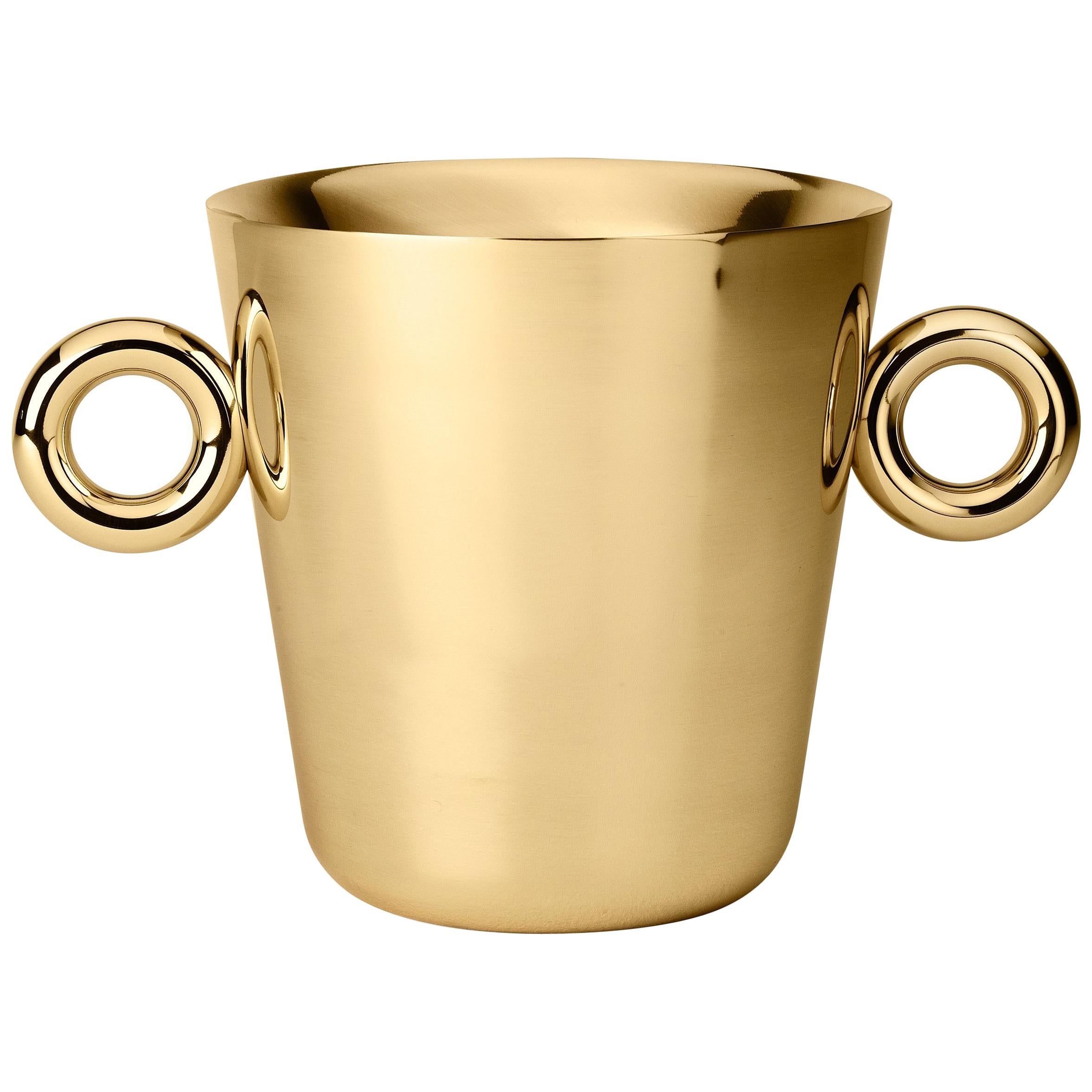 Ghidini 1961 Double O Ice Bucket in Stainless Steel by Richard Hutten