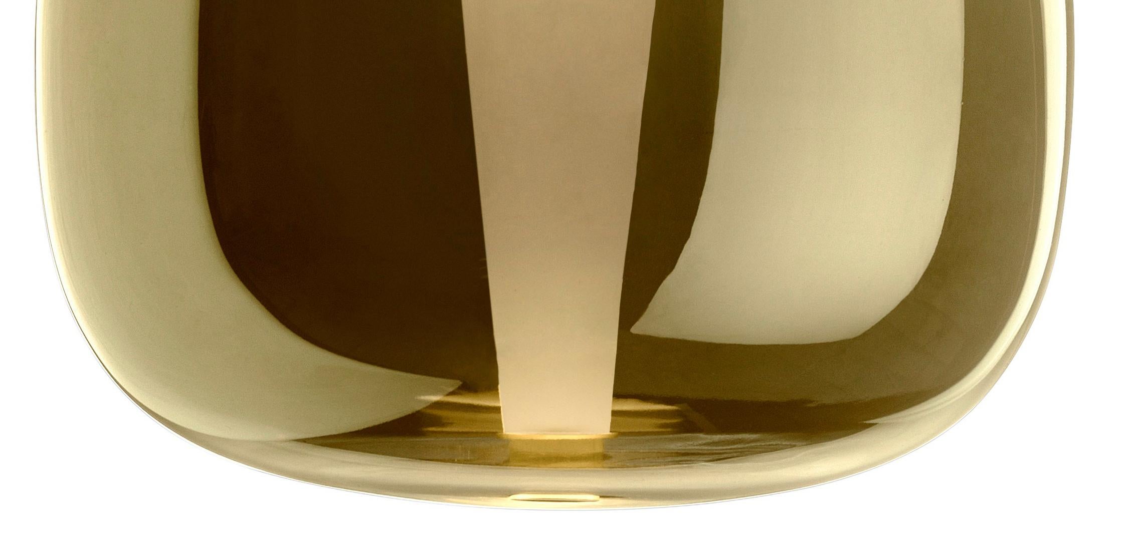 Italiano Ciondolo Ghidini 1961 Dusk Dawn in ottone e vetro metallico di Branch Creative in vendita