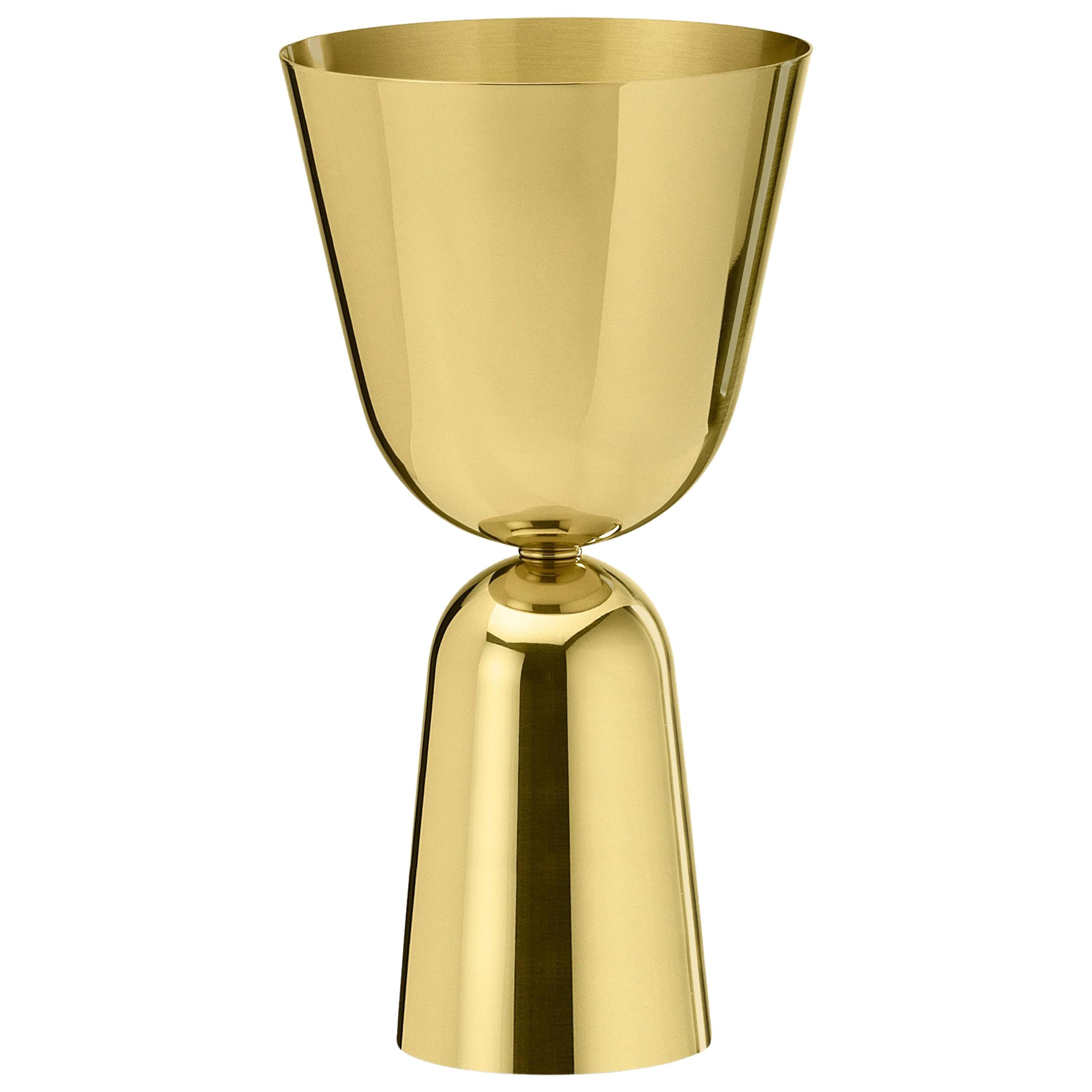 Ghidini 1961 Ema & Lou Tall Vase in Polished Brass