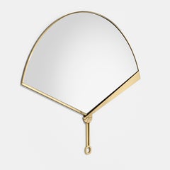 Ghidini 1961 Fan Mirror in Brass by Studio ITO