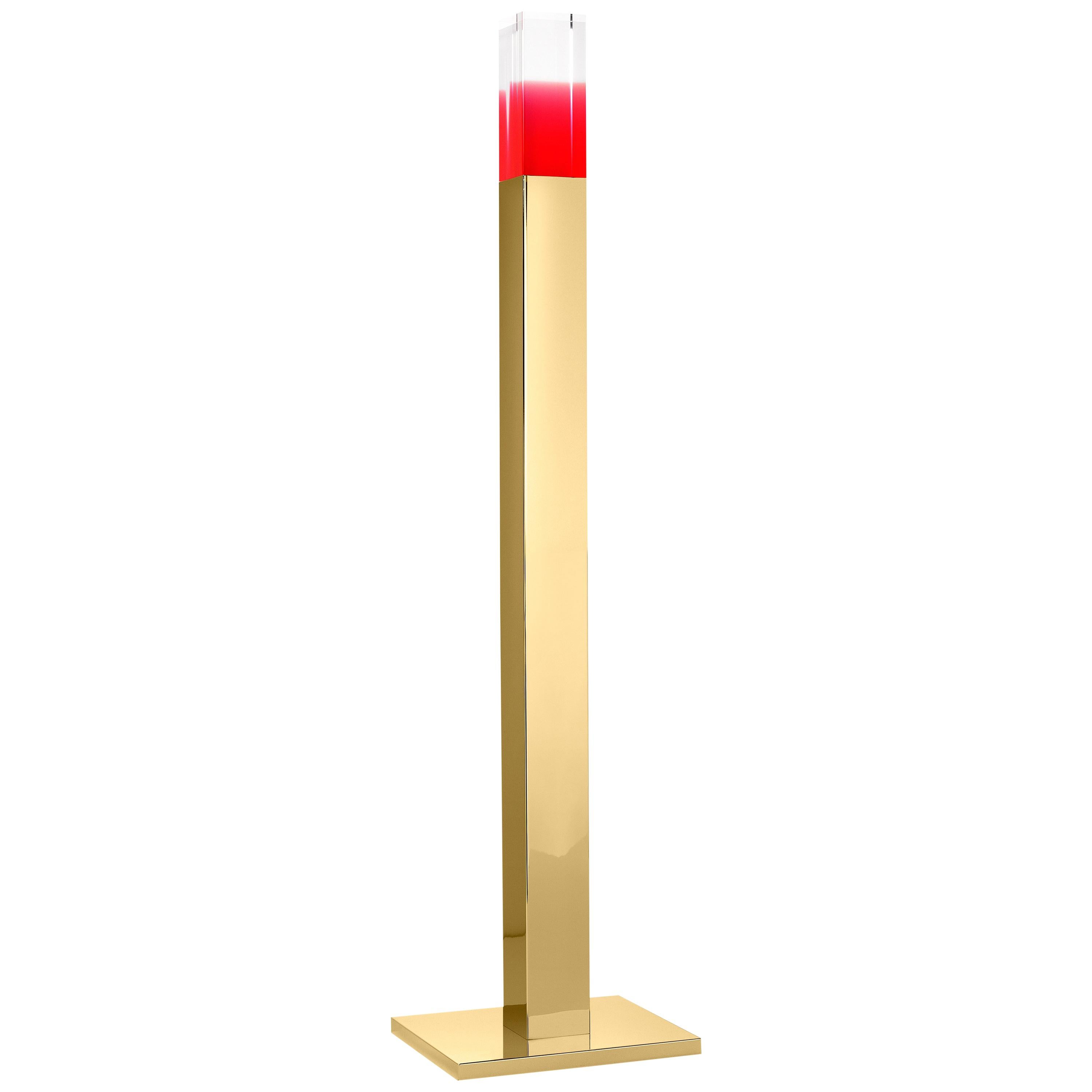 Ghidini 1961 Giotto Floor Lamp in Stainless Steel & Plexiglass by Andrea Branzi