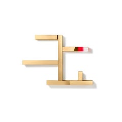 Ghidini 1961 Incrocio Shelves in Stainless Steel and Plexiglass by Andrea Branzi