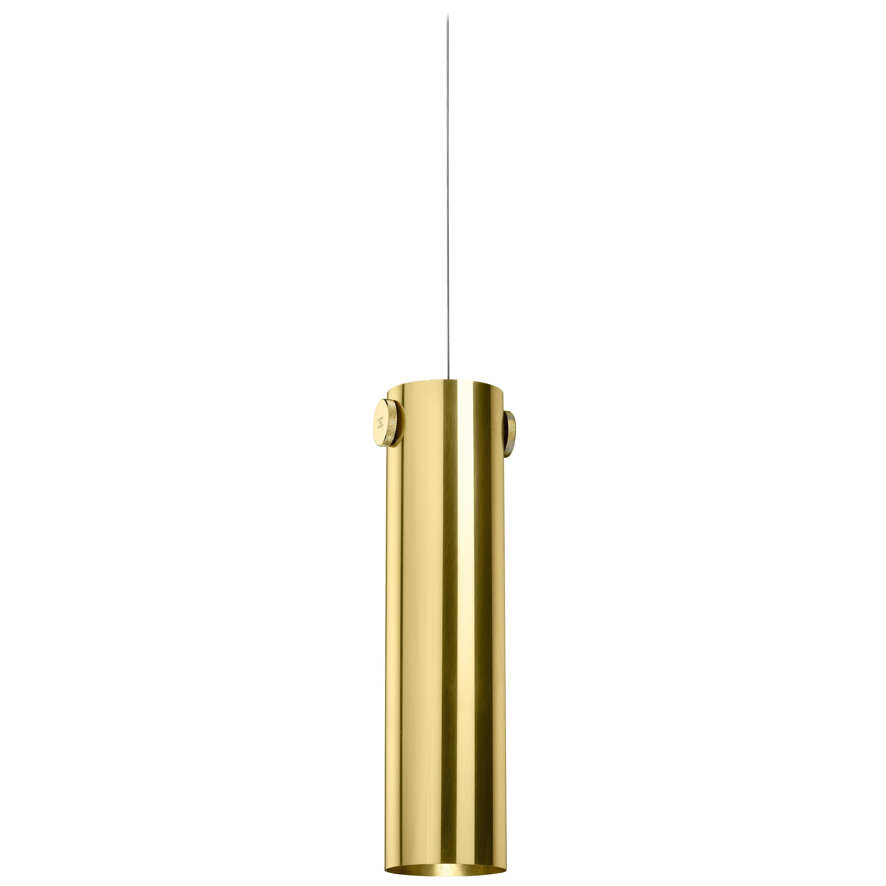 Ciondolo a cilindro Ghidini 1961 Indi in ottone di Richard Hutten