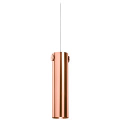 Ghidini 1961 - Pendentif cylindrique indi en cuivre de Richard Hutten