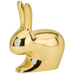 Ghidini 1961 Italian Brass Rabbit Paperweight