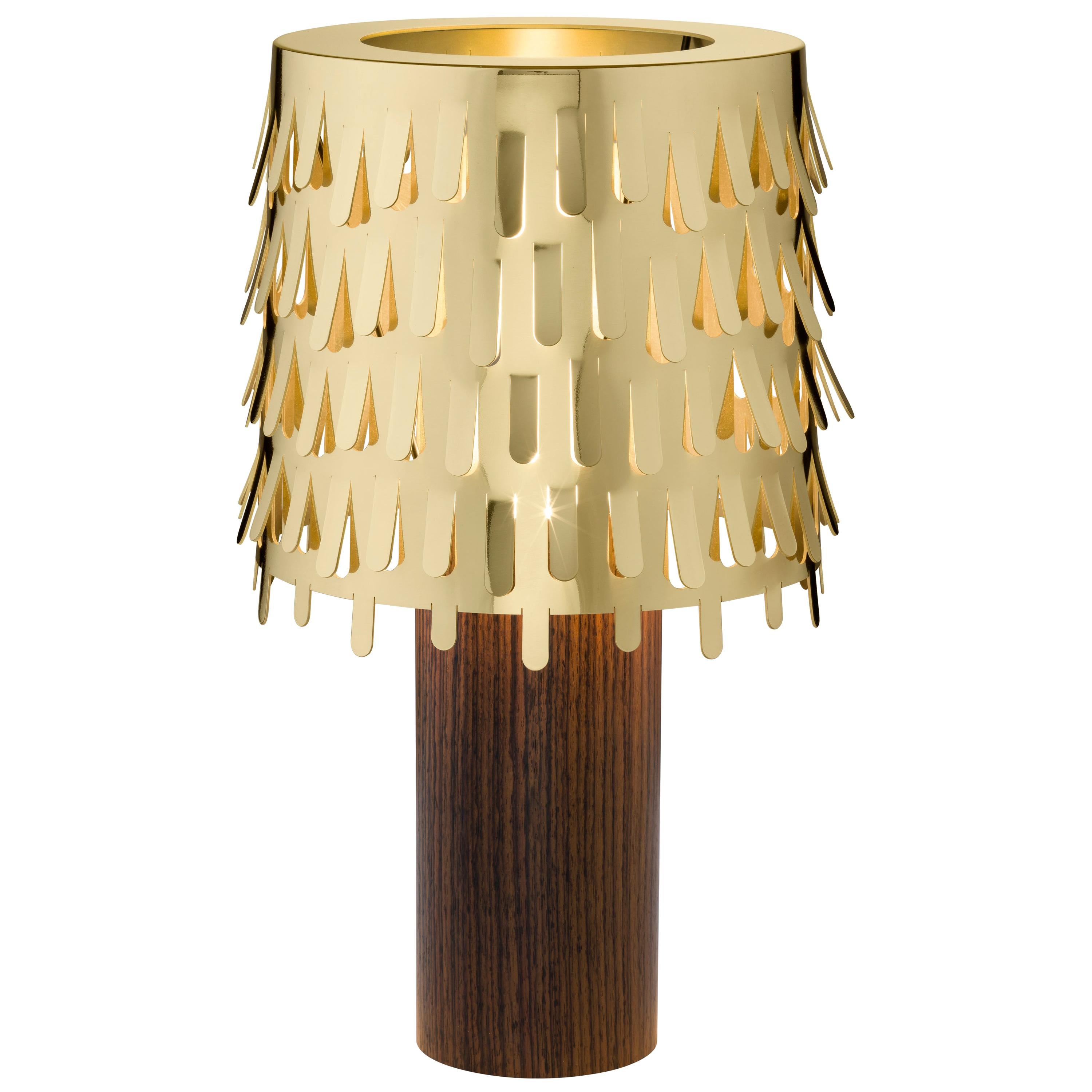 Ghidini 1961 Lampe de Table Jackfruit en Laiton et Bois par Campana Brothers en vente