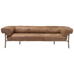 Ghidini 1961 Katana 3-Seat Sofa in Natural Leather by Paolo Rizzatto
