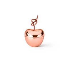 Ghidini 1961 Scatola media in ciliegio annodato e ottone placcato rame di Nika ZUPANC