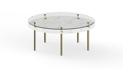 Ghidini 1961 Large Legs Round Table in Carrara White by Paolo Rizzatto