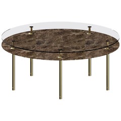 Mesa redonda con patas grandes Ghidini 1961 en Emperador Dark by Paolo Rizzatto
