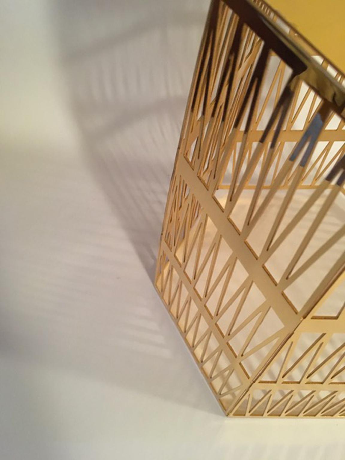 Ghidini 1961 Large Paper Basket Polished Gold Finish Steel by Richard Hutten  For Sale 11