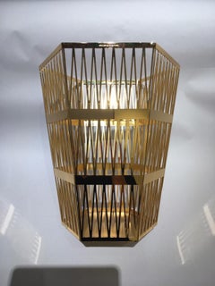 Ghidini 1961 Large Paper Basket Polished Gold Finish Steel by Richard Hutten