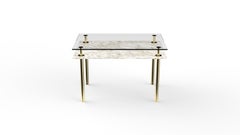 Ghidini 1961 Legs Rectangular Console Table in Calacatta Gold by Paolo Rizzatto