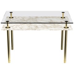 Ghidini 1961 Legs Rectangular Console Table in Calacatta Gold by Paolo Rizzatto
