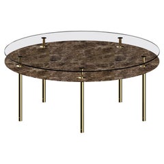 Ghidini 1961 Legs Round Table with Emperador Dark Marble Top by Paolo Rizzatto