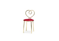 Ghidini 1961 Love Chair Rubis in Polished Brass by Nika Zupanc