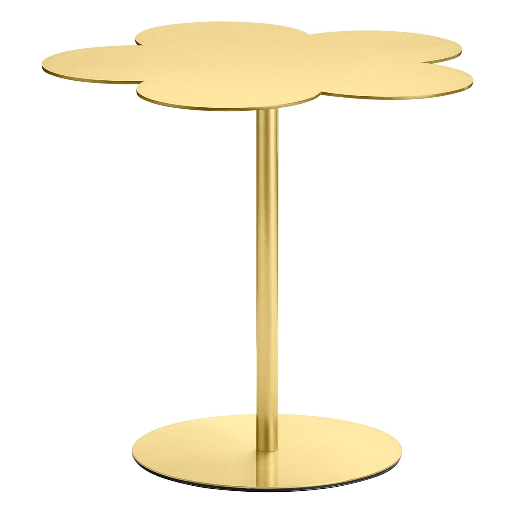 Mesa auxiliar de centro Ghidini 1961 Flores medianas de latón by Stefano Giovannoni