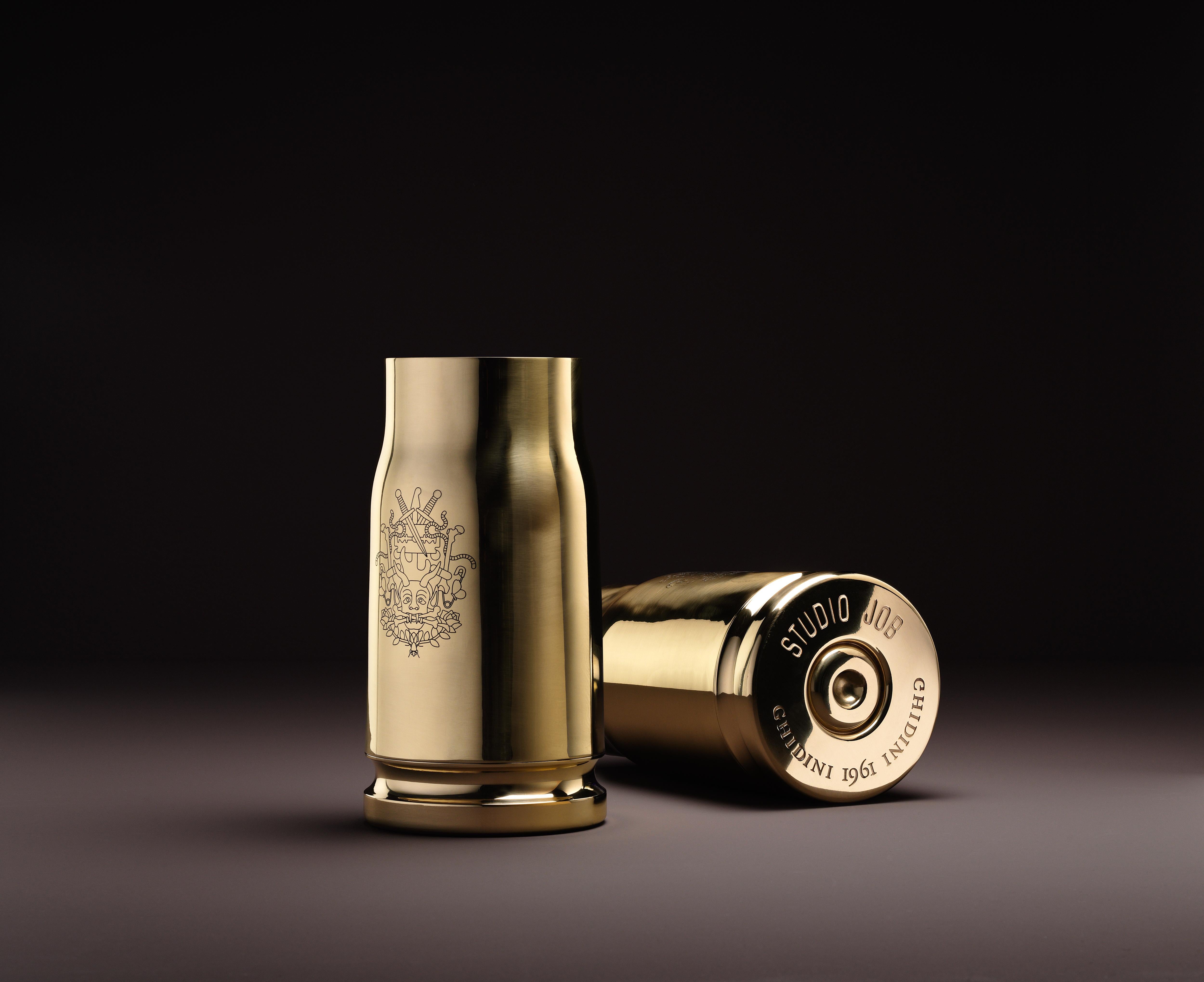Ghidini 1961 Nowhere Bullet Vase in ottone di Studio A In condizioni Nuovo in vendita a Villa Carcina, IT