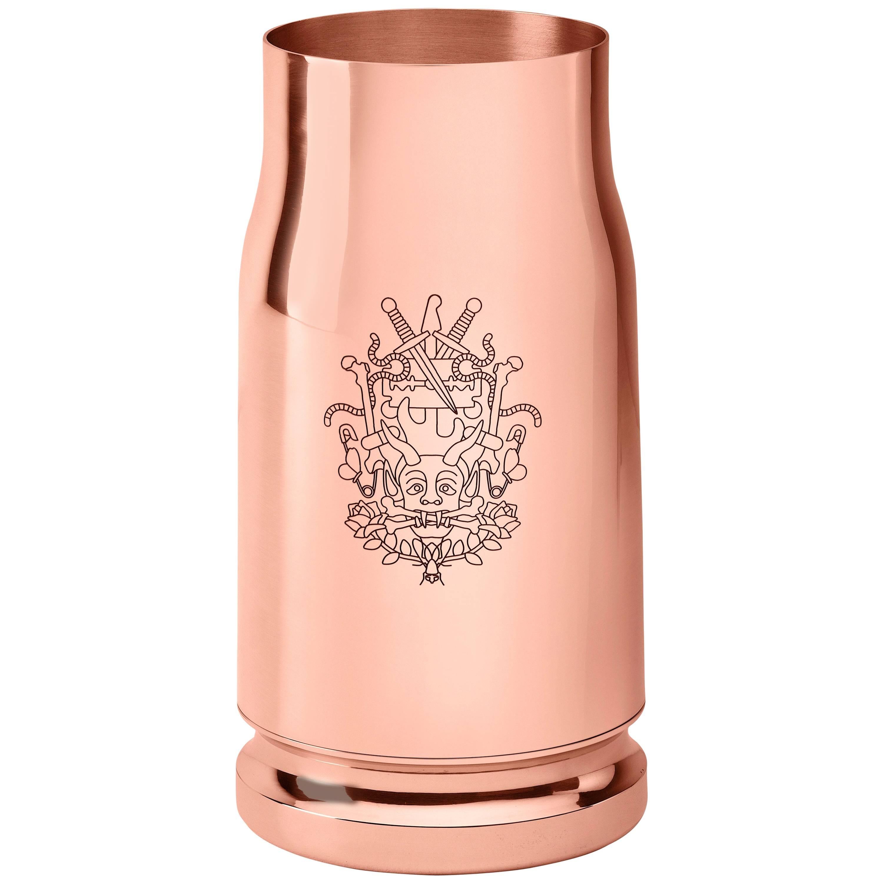 Ghidini 1961 Florero Nowhere Bullet en acabado oro rosa