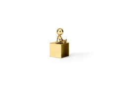 Ghidini 1961 Omini Napkin Holder 2 in Polished Brass by Stefano Giovannoni