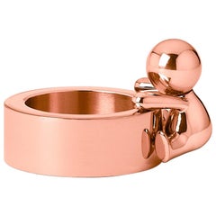 Ghidini 1961 Lámpara de té redonda Omini en oro rosa de Stefano Giovannoni