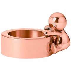 Ghidini 1961 Omini Round Tea Light con finitura oro rosa