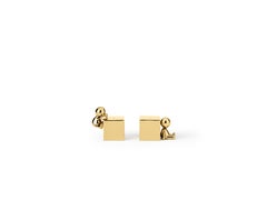 Ghidini 1961 Omini Salt and Pepper Set in Gold by Stefano Giovannoni
