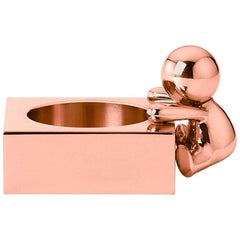 Ghidini 1961 Omini Squared Tea Light con finitura oro rosa