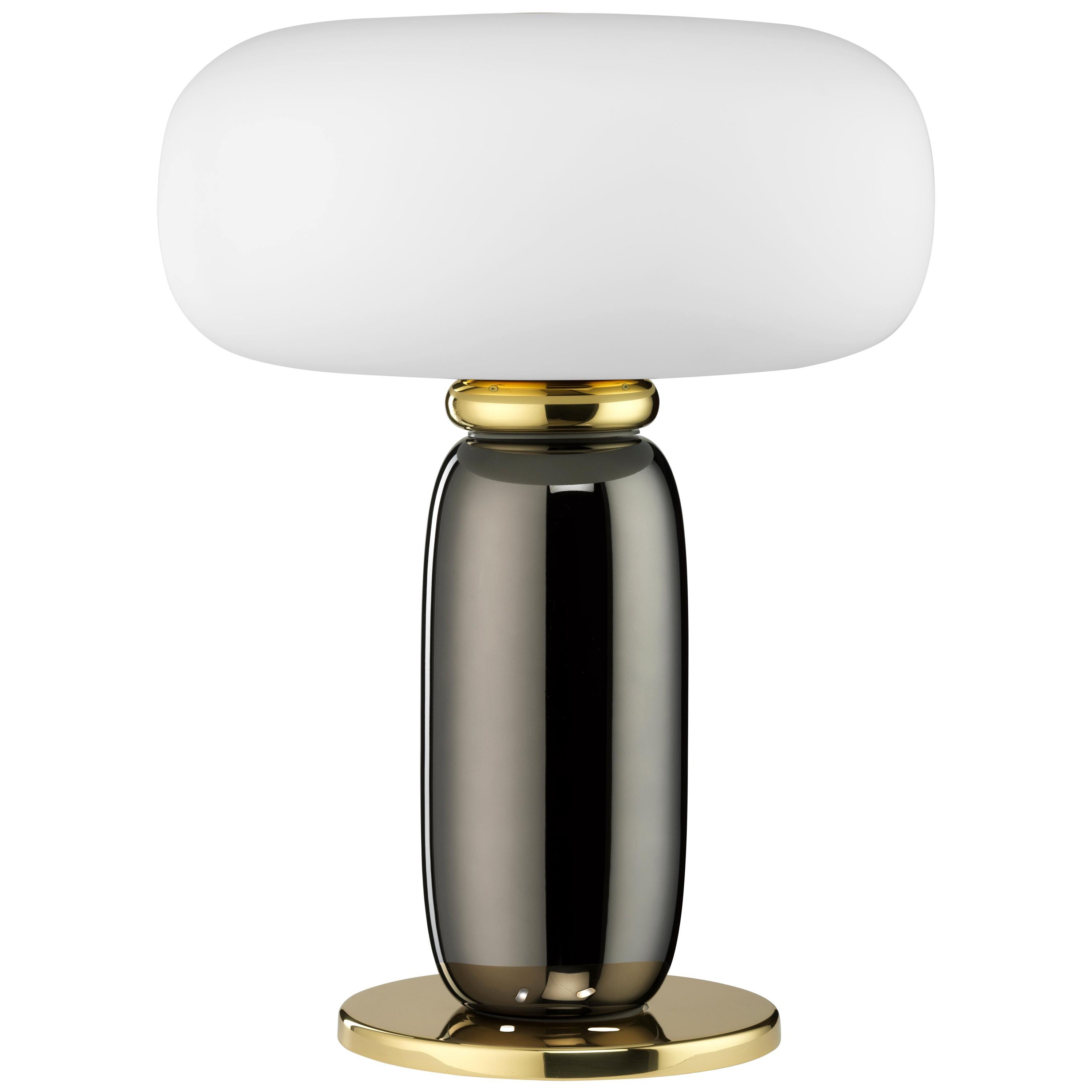 Ghidini 1961 One on One Table Lamp in Polished Brass and Glass by Branch