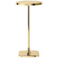 Petite table ronde opéra Ghidini 1961 avec finition dorée de Richard Hutten