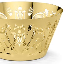Ghidini 1961 Perished Large Bowl in Gold-Plated Stainless Steel by Studio Job