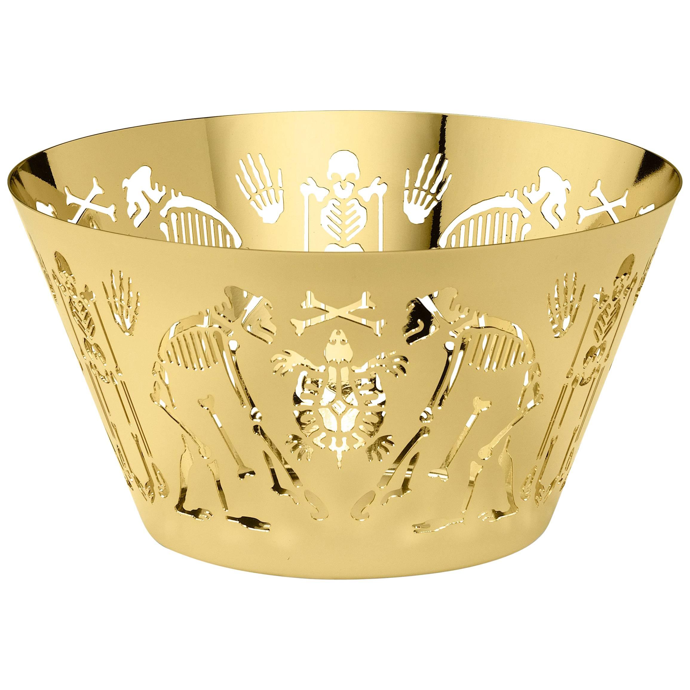Ghidini 1961 Perished Large Bowl in Polished Gold Finish