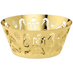 Ghidini 1961 Perished Medium Bowl in Gold Plated Stainless Steel by Studio Job