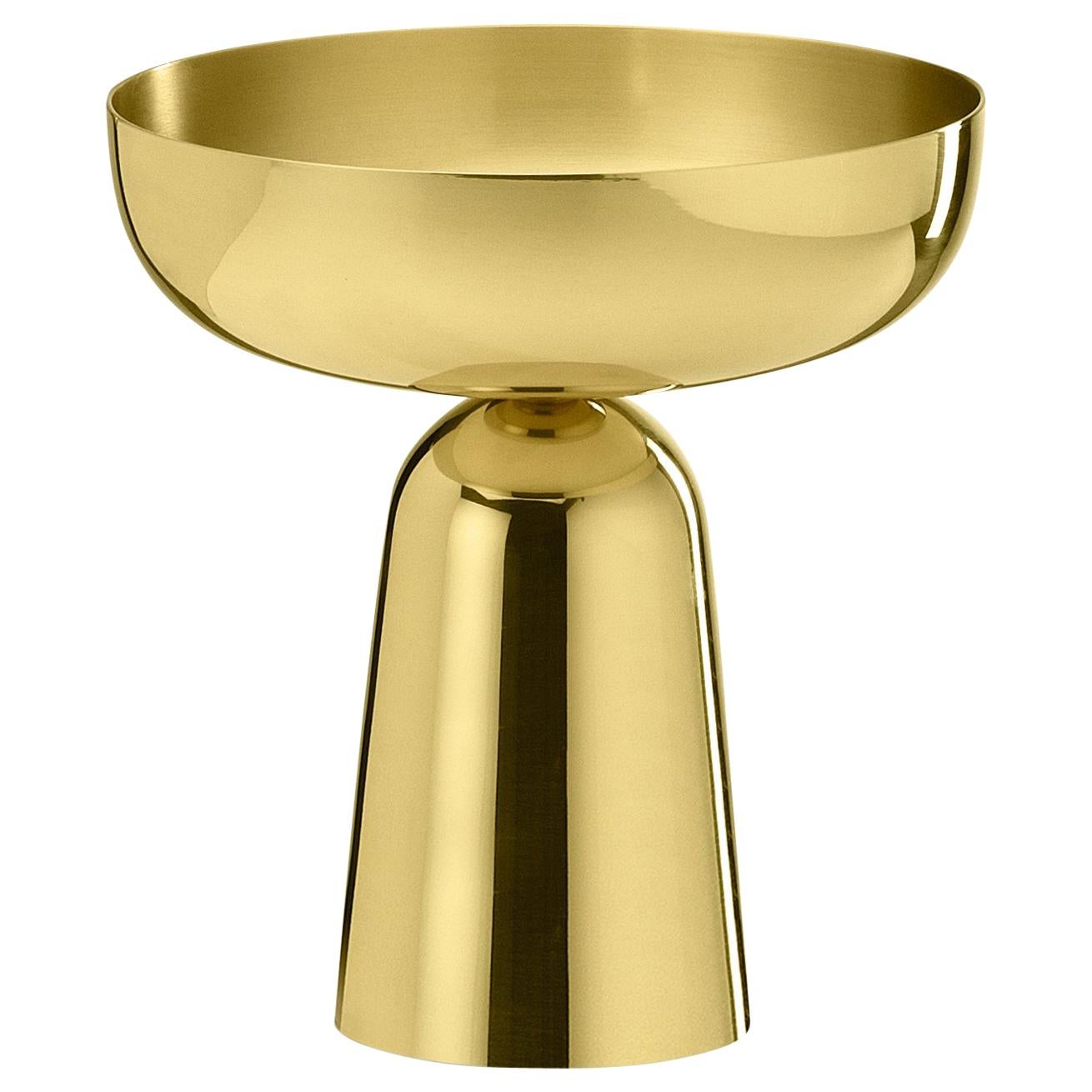 Ghidini 1961 Short Flirt Collection Vase in Brass by Noè Duchaufour-Lawrence