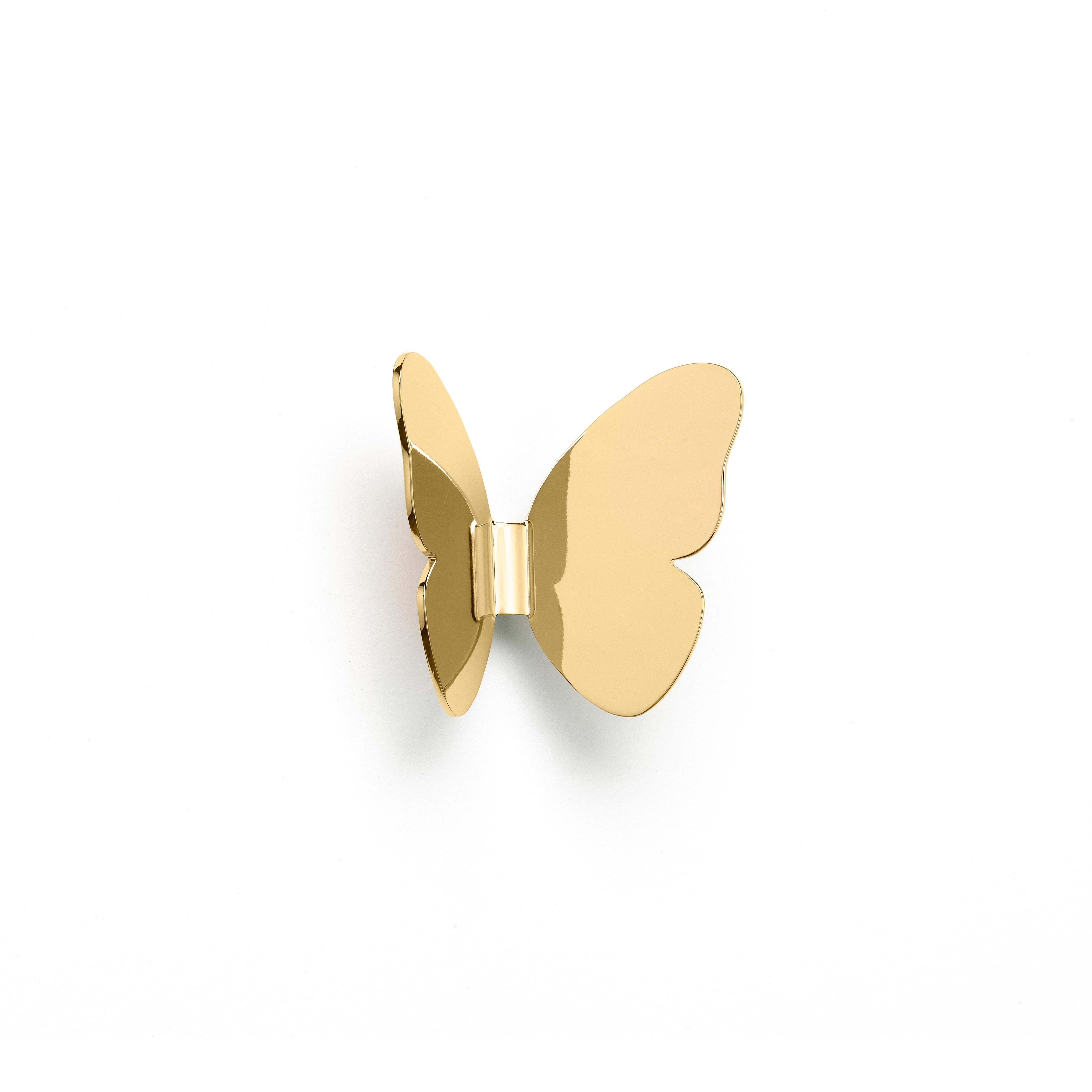 Coatrack in stainless steel
The single butterfly coat hanger is both playful and elegant and gives to customers the possibility to embellish in a brand new way the walls of their houses.
 