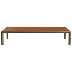 Ghidini 1961 Small Frame Coffee Table in Cuoio Leather by Stefano Giovannoni