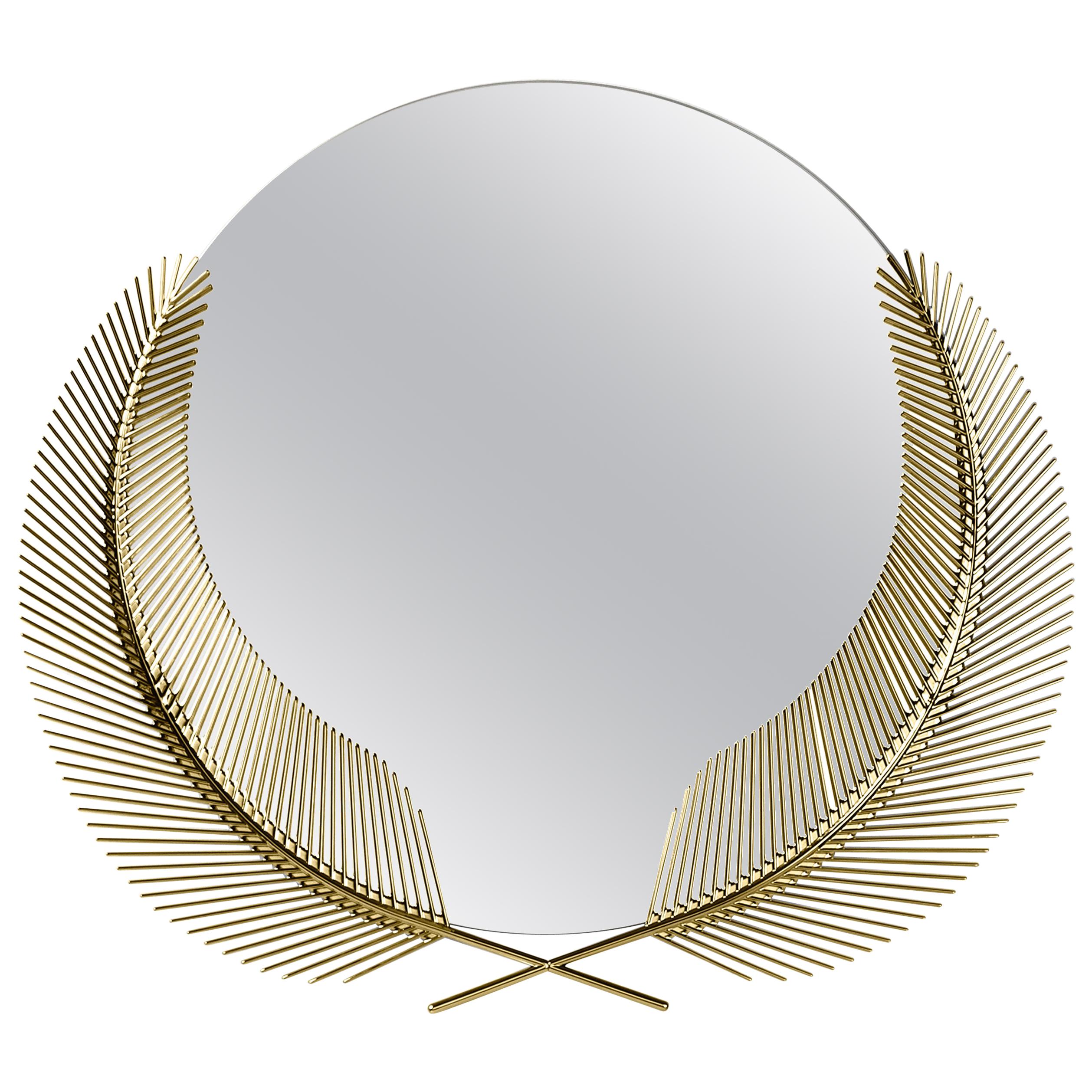 Miroir de taille moyenne Sunset en laiton par Nika Zupanc, Ghidini 1961