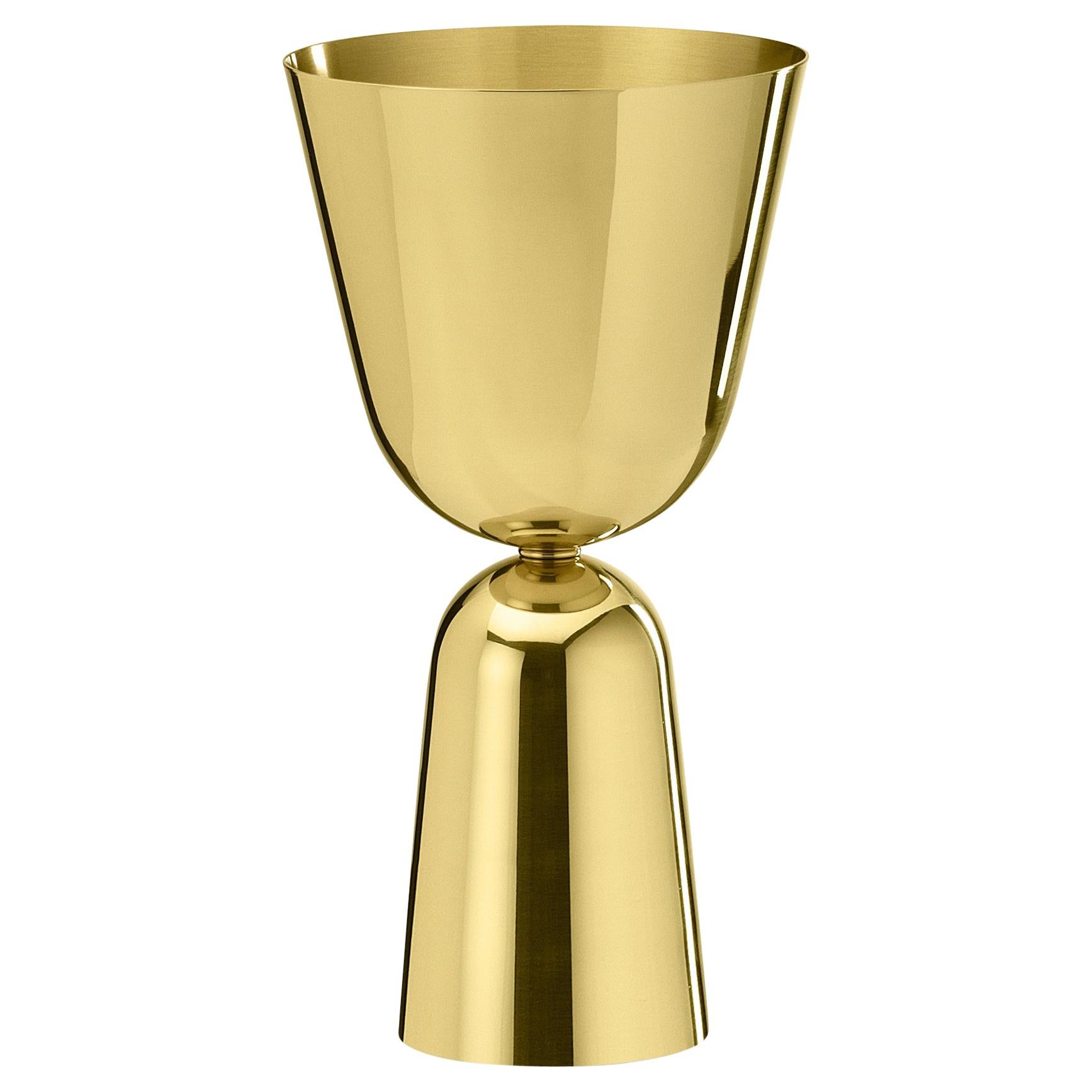 Ghidini 1961 Tall Flirt Collection Vase in Brass by Noè Duchaufour-Lawrence