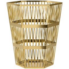 Ghidini 1961 Tip Top Large Paper Basket in Gold by Richard Hutten